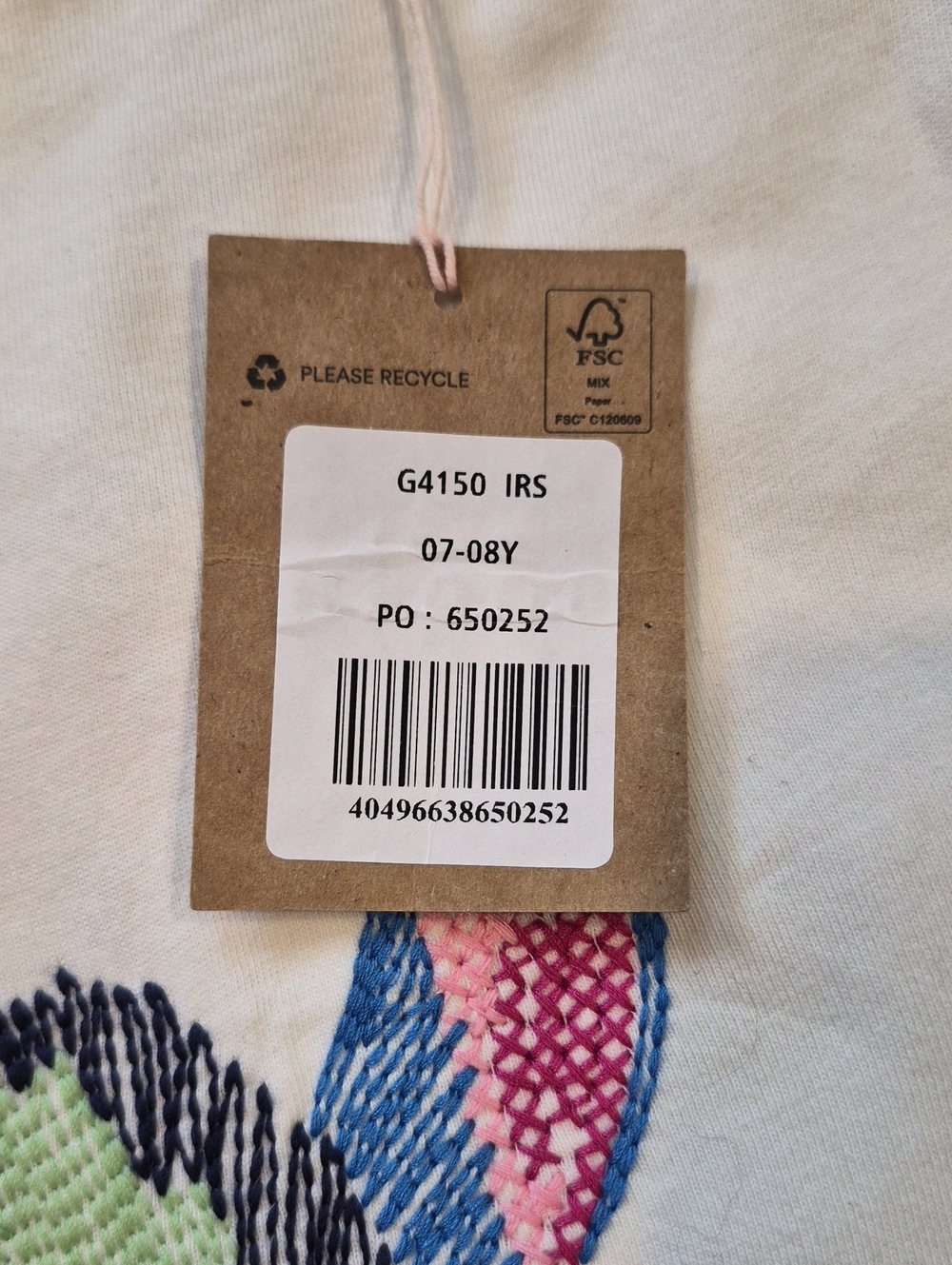 Mini Boden Superstitch Zebra Tee - Picture 4 of 5
